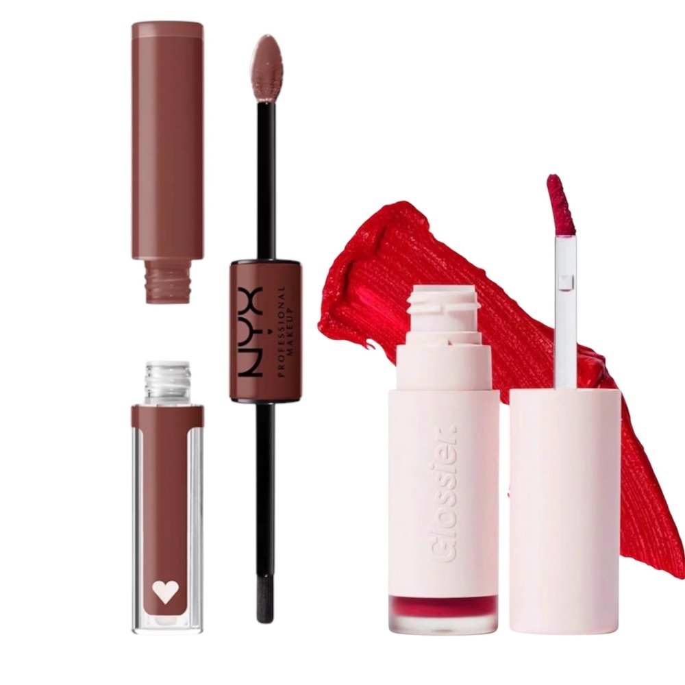 Glossier Suit Jet Lippie‎ Creme NYX Shine Loud Boundry Pusher Lip Bundle New